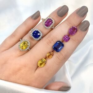 Fancy sapphires, often referred to as “multi-colored sapphires – Natural